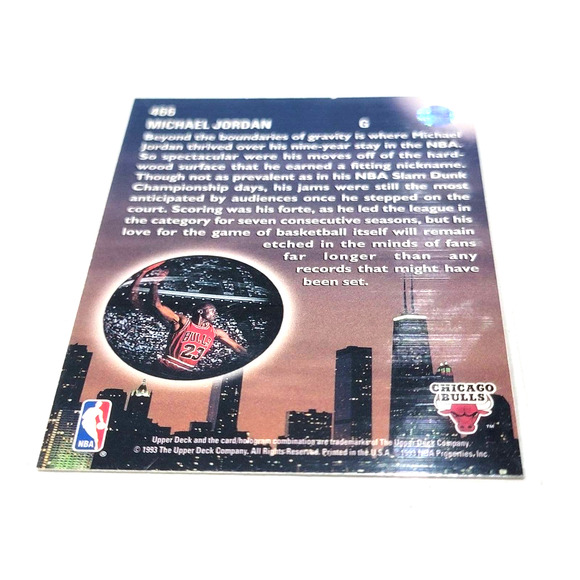 1993-94 Upper Deck Michael Jordan Skylights #466 Bulls - Picture 2 of 2